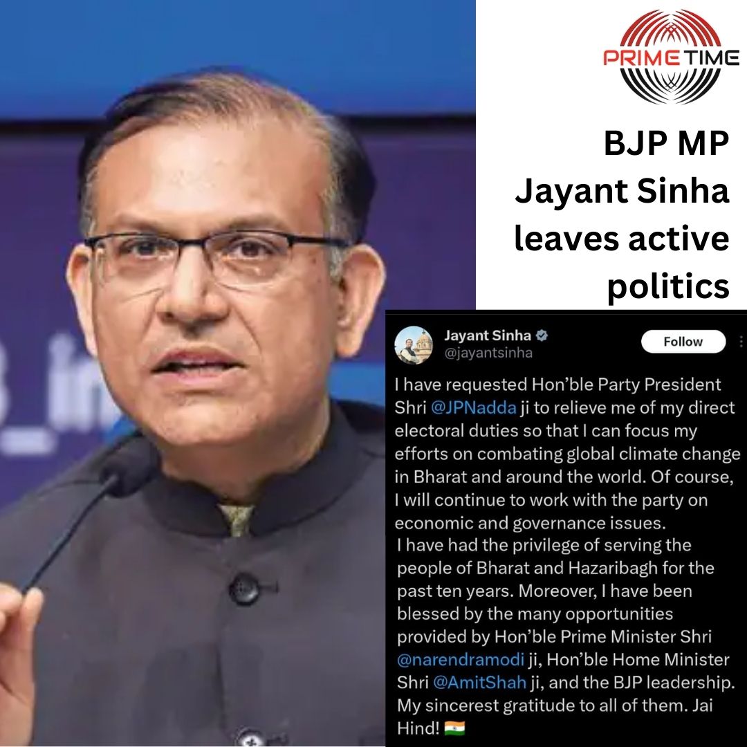 BJP MP Jayant Sinha leaves action politics